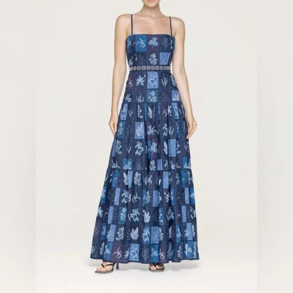 Agua by Agua Bendita Lima Algae Maxi Dress Size Small - Picture 5 of 12